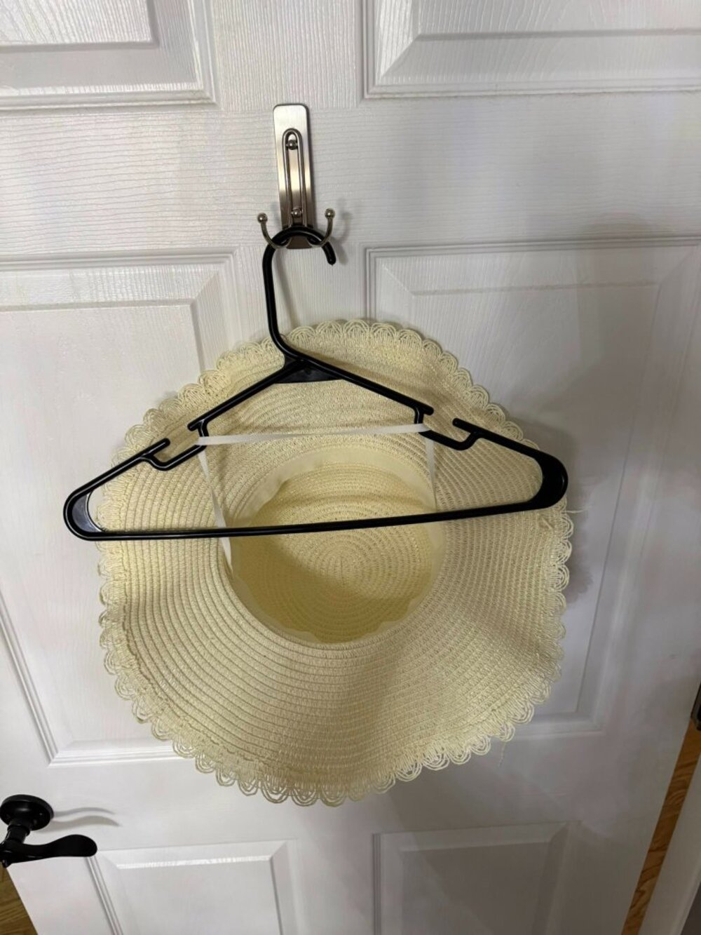 Cream Beaded Beach Hat - Picture 2 of 2